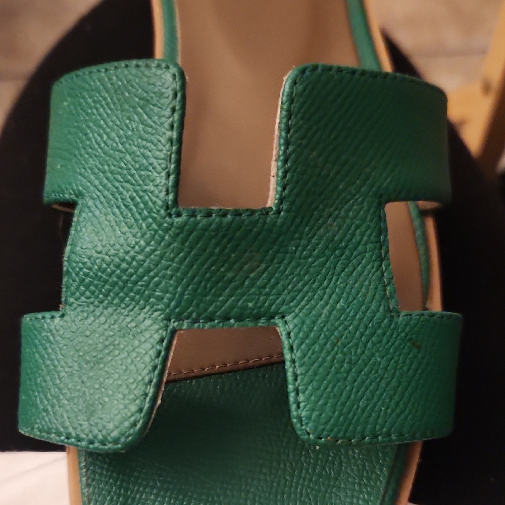 Hermes Emerald Green Women's Sandals - Picture 10 of 11